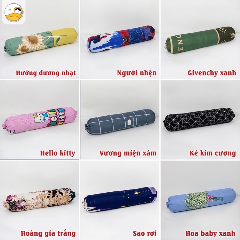 Vỏ Gối Ôm Cotton Poly ,Vỏ Gối 35*100cm Nhiều Mẫu ( Được Chọn Màu )