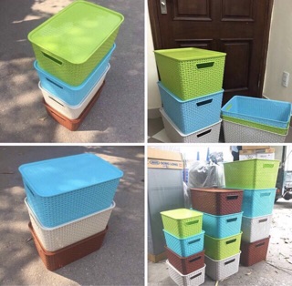 Combo 3 giỏ đại+1 giỏ bé có nắp
