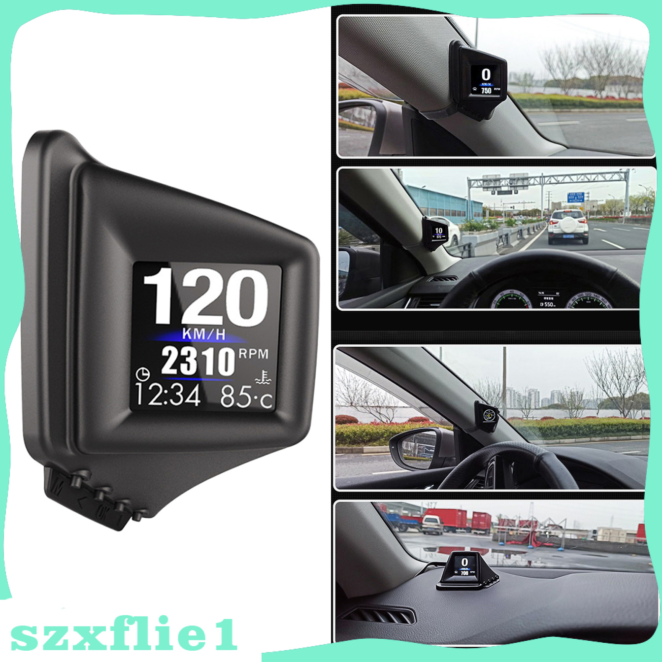 [🔥Hot Sale🔥] Car Head Up Display GPS OBD2 OBD Driving Computer Voltmeter LCD Screen