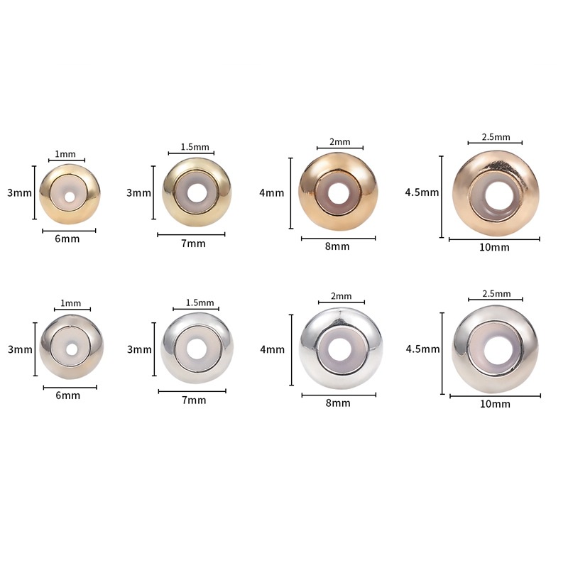 Bộ 10 hạt xỏ St.kunkka hình tròn dẹt bằng đồng làm vòng tay thủ công