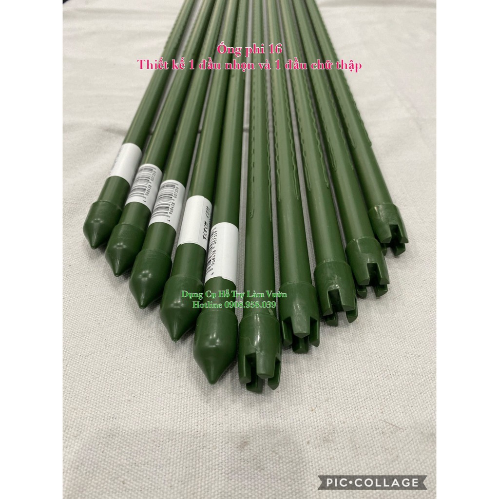 Ống thép bọc nhựa của Nhật phi 20 dài 240cm set 10 ống chuyên dùng làm giàn cho cây leo, khung trồng cây