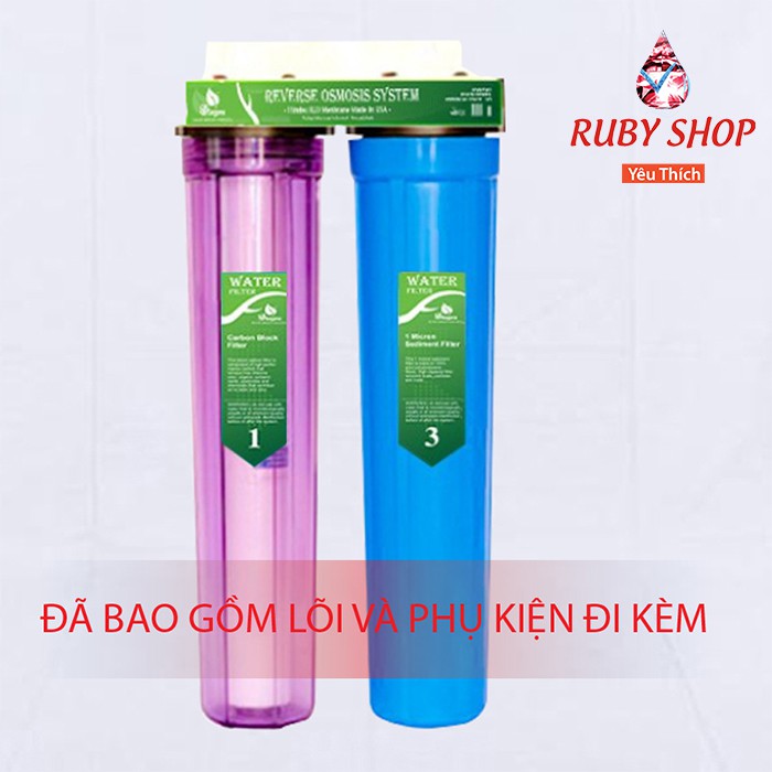 Bộ lọc nước sinh hoạt 2 cấp ly 20 inch