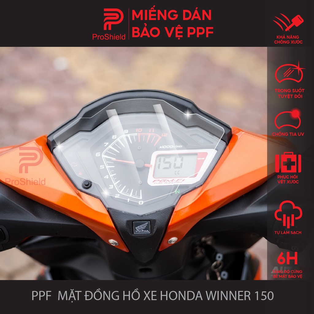 Miếng Dán PPF Bảo Vệ Mặt Đồng Hồ Winner V1 150