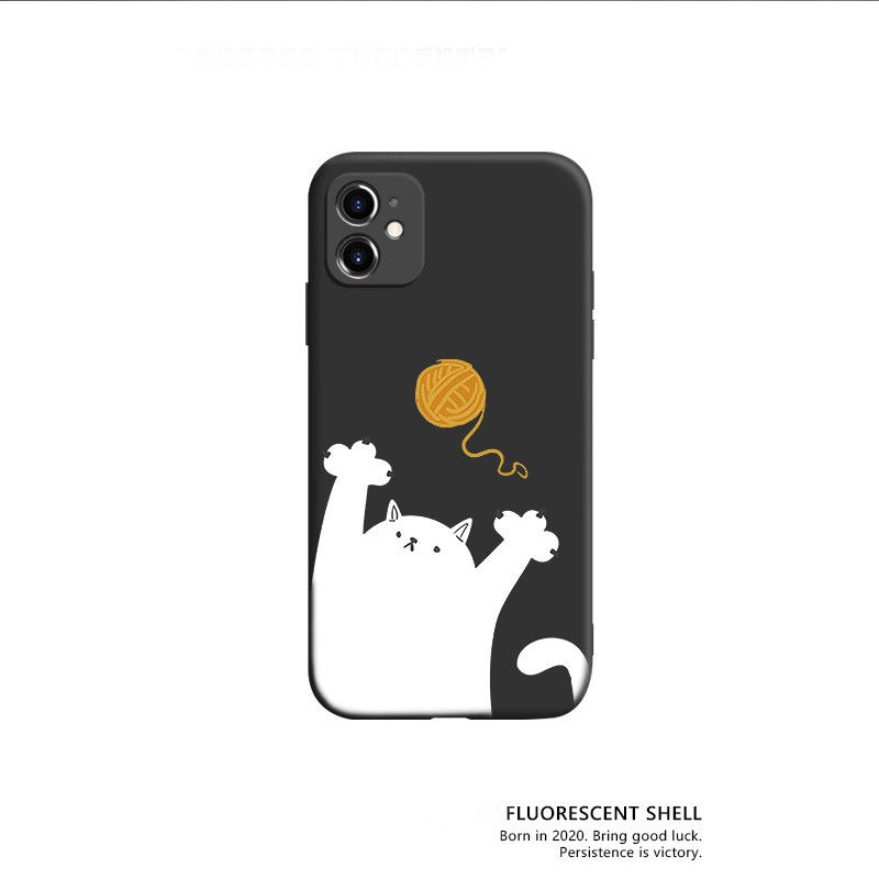 Ốp điện thoại hình mèo dễ thương thời trang cho Iphone 13 Pro Max 12 Mini 11 Pro Xr Xs X Max 7plus Se 2020 12 7plus