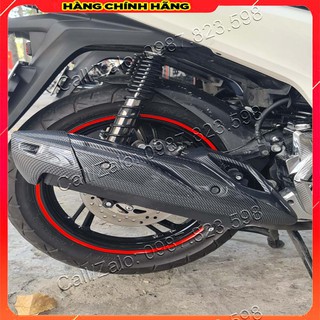 Full Ốp Pô Và Chụp Đuôi Pô SH 2017. 2018 2019 Sơn Vân Carbon