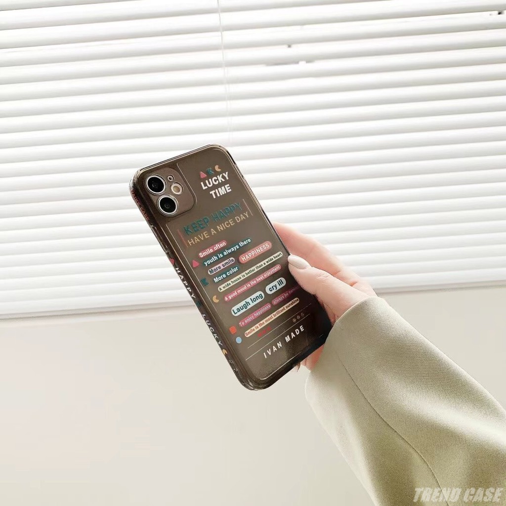 Luxury color font transparent Phone Case For iphone 11 12 Pro Max X XS XR 7 8 plus 12 mini SE 2020 fashion Soft Silicon Cover