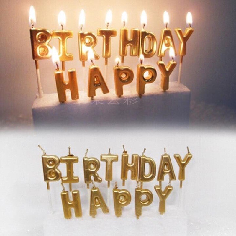 Nến nhũ HPBD cắm banh sinh nhật màu đẹp
