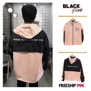 Blackpink - áo khoác dù 404 error unisex nam/nữ