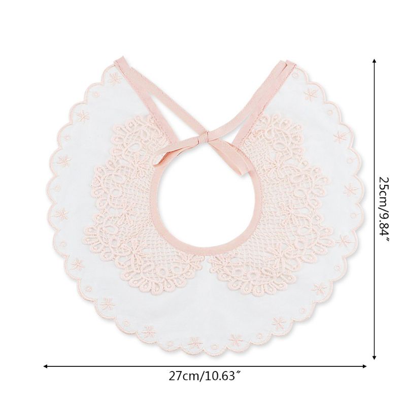 Yếm Ăn Vải Ren Hoa Xinh Xắn Cho Bé