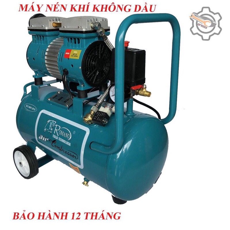 MÁY NÉN KHÍ ÊM KHÔNG DẦU 30L 1HP ROMANO RM-750 MỚI 100%
