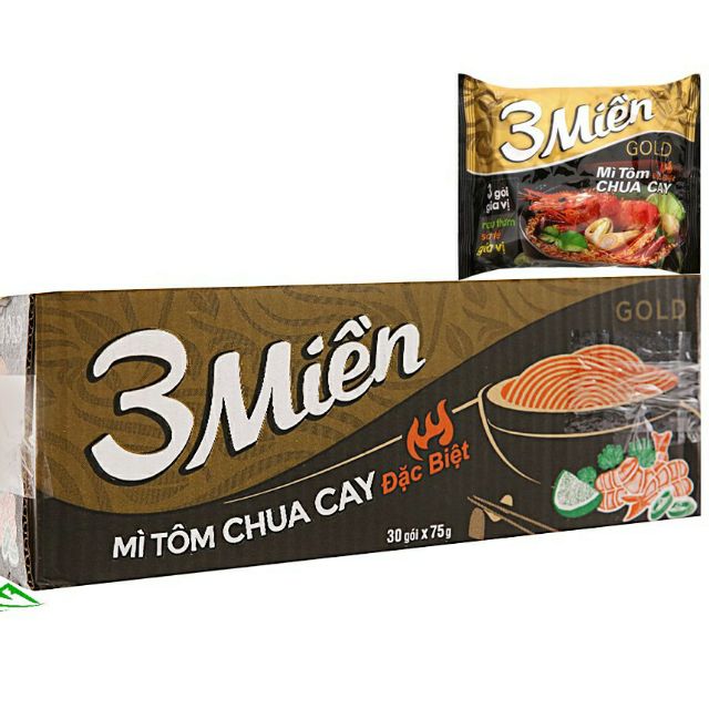 1 thùng mì tôm ba miền gold 30 gói