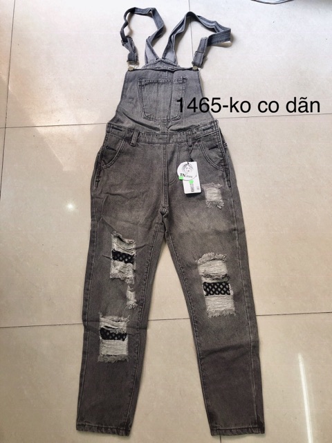 Quần yếm jean ôm body co dãn - quần yếm bò ôm body co dãn