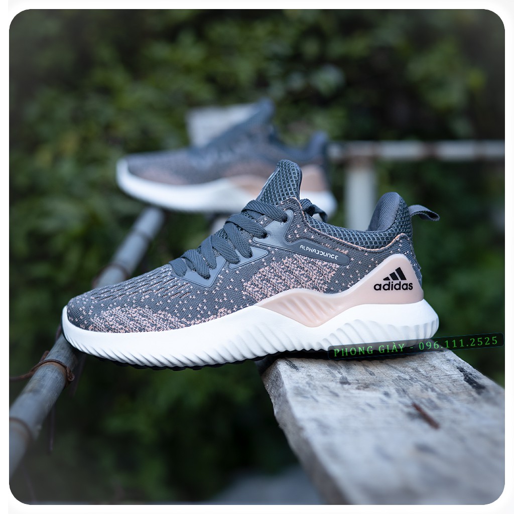 Giày Sneaker Nữ Giày Thể Thao Nữ Alphabounce Màu Xám Hồng