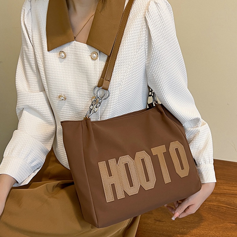 Túi đeo vai tote IELGY sức chứa lớn họa tiết chữ cái thời trang đơn giản dành cho nữ