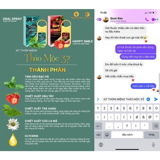 Xịt thơm miệng thảo mộc 37