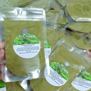 100g bột trà xanh nguyên chất handmade đắp mặt giảm mụn nám trắng da