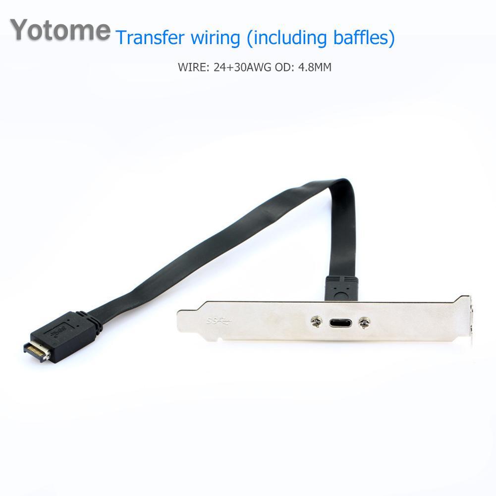 Dây cáp mở rộng Usb 3.1 type E M sang type C F cho bo mạch chủ