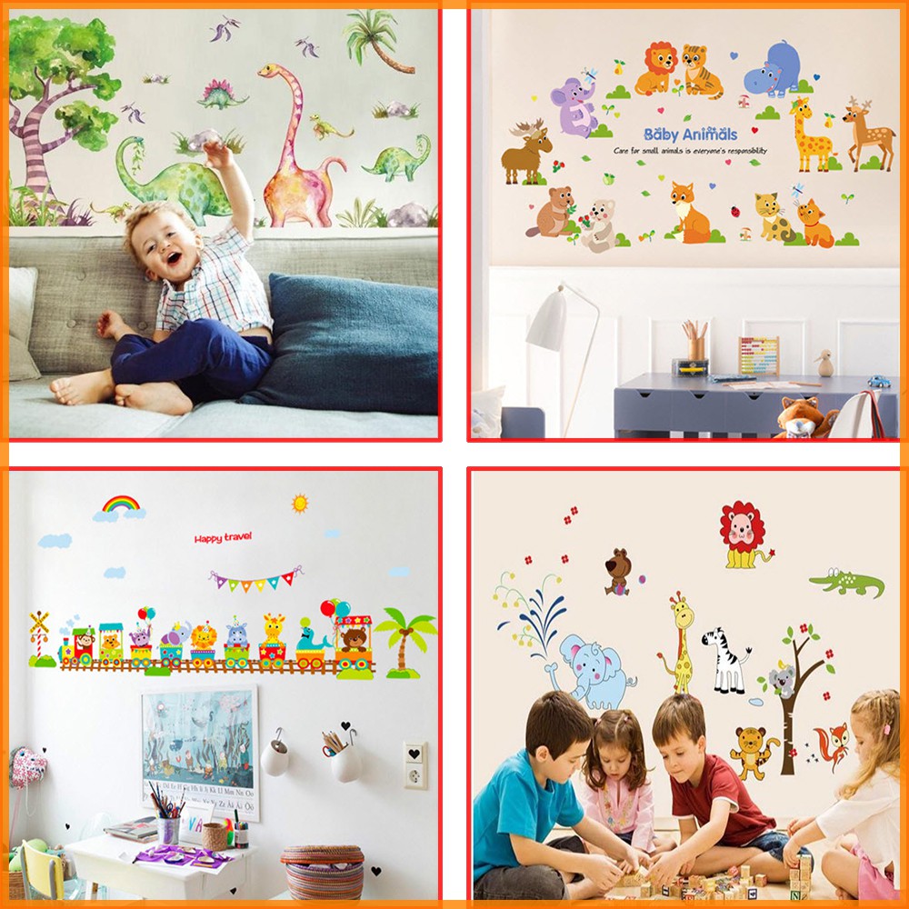 Decal dán tường cho bé - Giấy gián tường trang trí phòng ngủ cho bé - Nhiều mẫu và đa dạng về màu sắc - Tháo dán cực dễ