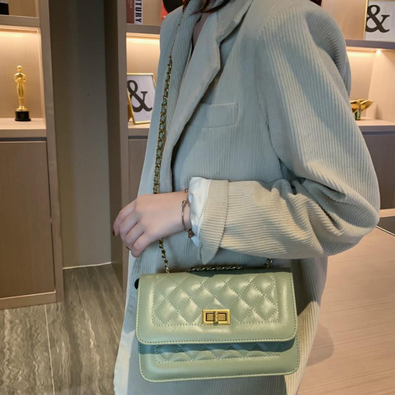 Túi Đeo Vai Hình Vuông Cỡ Nhỏ Phối Dây Đeo Sợi Xích Thời Trang Dễ Phối Đồ