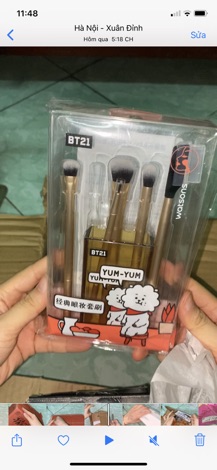 Set 5 cọ trang điểm mắt wat sons BT21