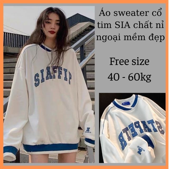 Áo sweater cổ tim chất nỉ ngoại mềm đẹp, rua vai, bo dệt, cổ tim, from to nam nữ mặc được PIGI STORE Mã 59