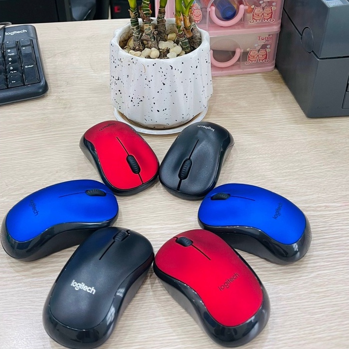 Chuột không dây M220 Silent (không tiếng ồn) 3 Màu ĐEN - ĐỎ - XANH, BH đổi mới trong 12 tháng