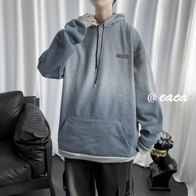 Áo Hoodie Tay Dài Phối Màu Gradient Phong Cách Hip Hop Cá Tính