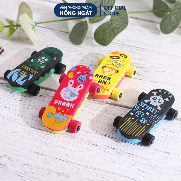 Tẩy bút chì hình xe trượt, đồ dùng học tập dễ thương cute giá rẻ làm quà tặng học sinh văn phòng phẩm T03