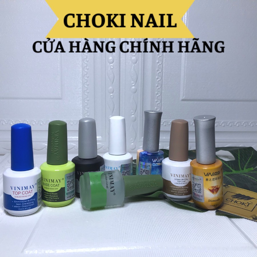 Top cường lực vinimay chính hãng siêu bóng siêu bền, Sơn gel bóng có độ bền cho móng gấp 2 lần những loại top thường