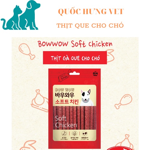 Que Jerky BowWow Thịt & Phô Mai Snack Cho Chó - QUỐC HƯNG VET