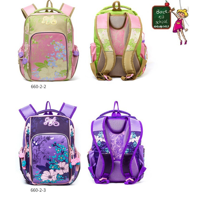 Balo chống gù Nga GRIZZLY cho bé gái dòng 660 (.)