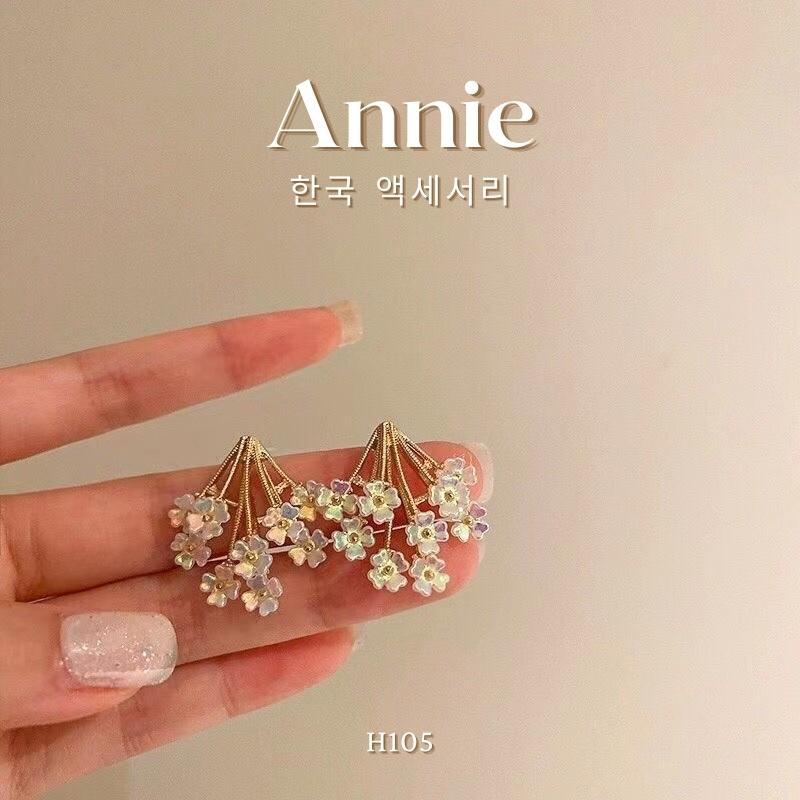 Bông tai chùm hoa vintage phong cách nữ tính thời trang hottrend Annie H105