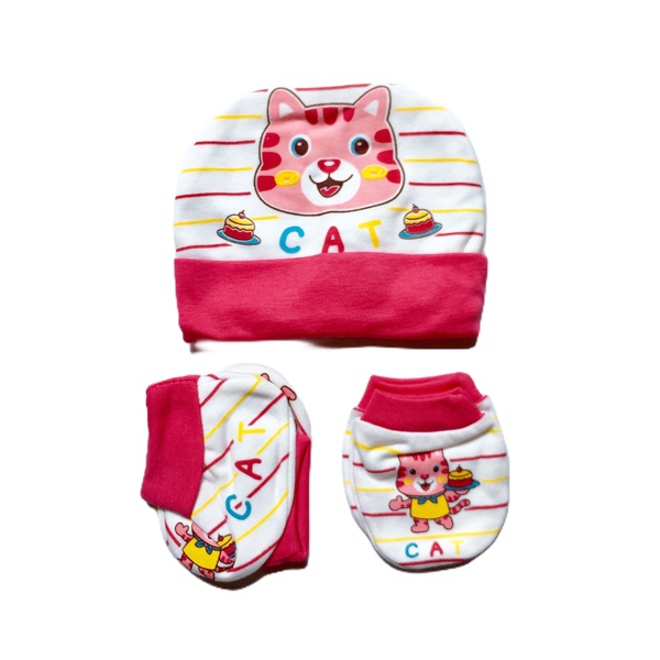 Set mũ bao tay bao chân có chun cổ KeroKid Thái Lan