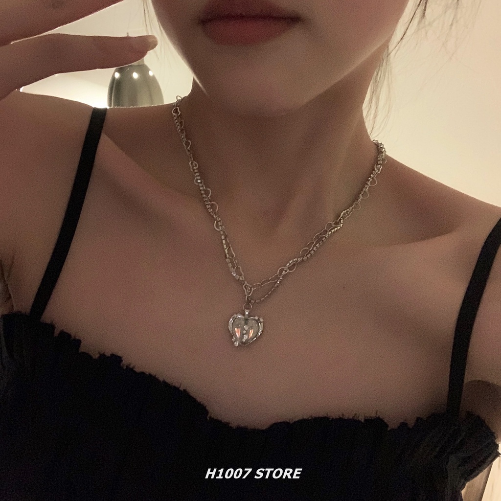 Vòng cổ Hình Trái Tim Phong Cách Thời Trang hip hop Ngọt Ngào