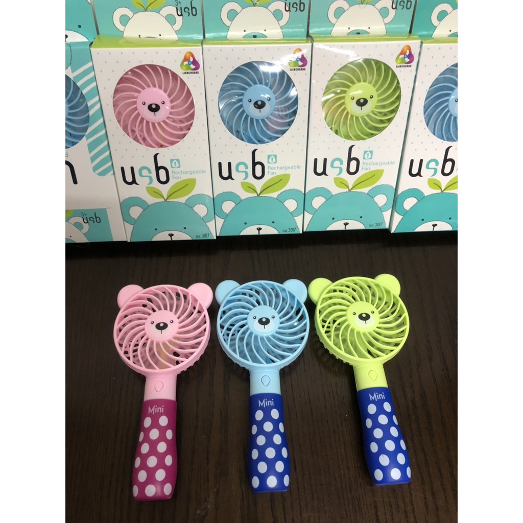 Xả kho - Quạt mini cầm tay hình gấu siêu tiện lợi