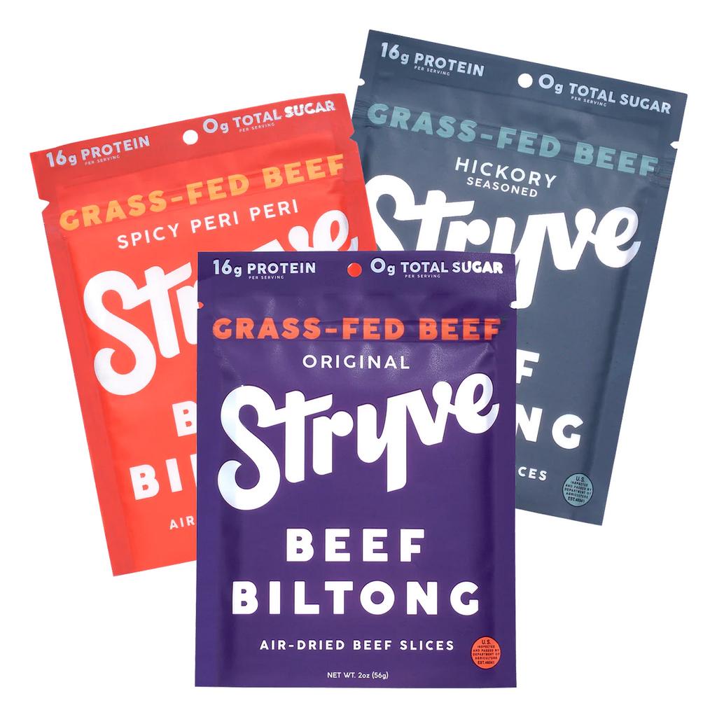 Thịt bò khô không đường Stryve Beef Jerky đủ vị : Made in USA