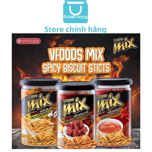 Bánh que MIX giòn cay Thái Lan - 3 vị (Lon 150g)