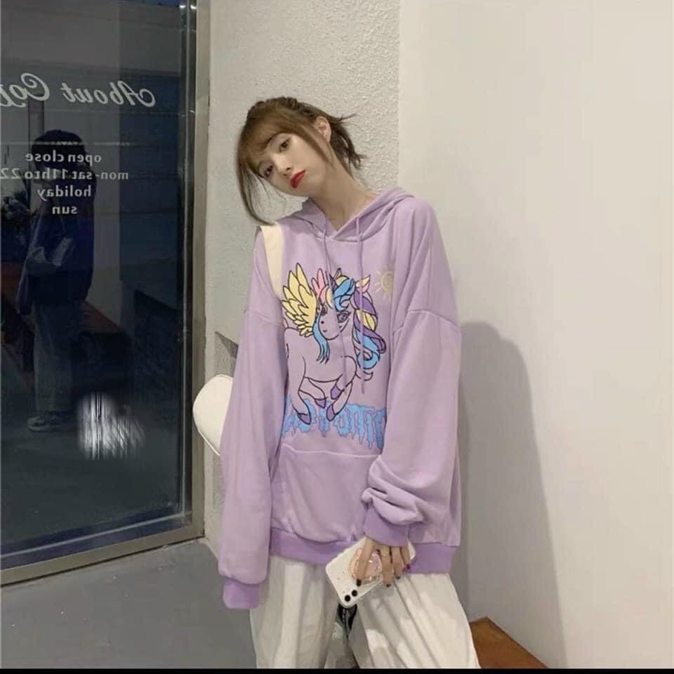 ÁO KHOÁC HOODIE IN HOẠT HÌNH UNICORN | BigBuy360 - bigbuy360.vn