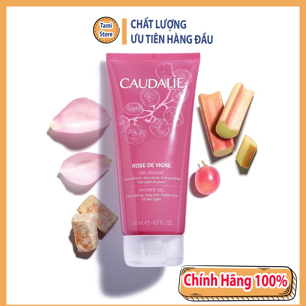 [HÀNG PHÁP CHUẨN]Sữa Tắm Hương Nước Hoa Caudalie Hương Hoa Hồng 200ml Nội Địa Pháp