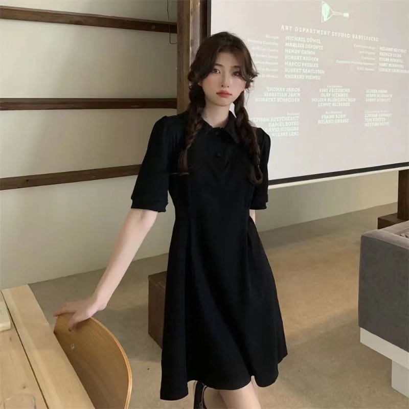 Đầm Perty tay phồng ôm eo phong cách Hàn Quốc thời trang mùa hè mới cho nữ