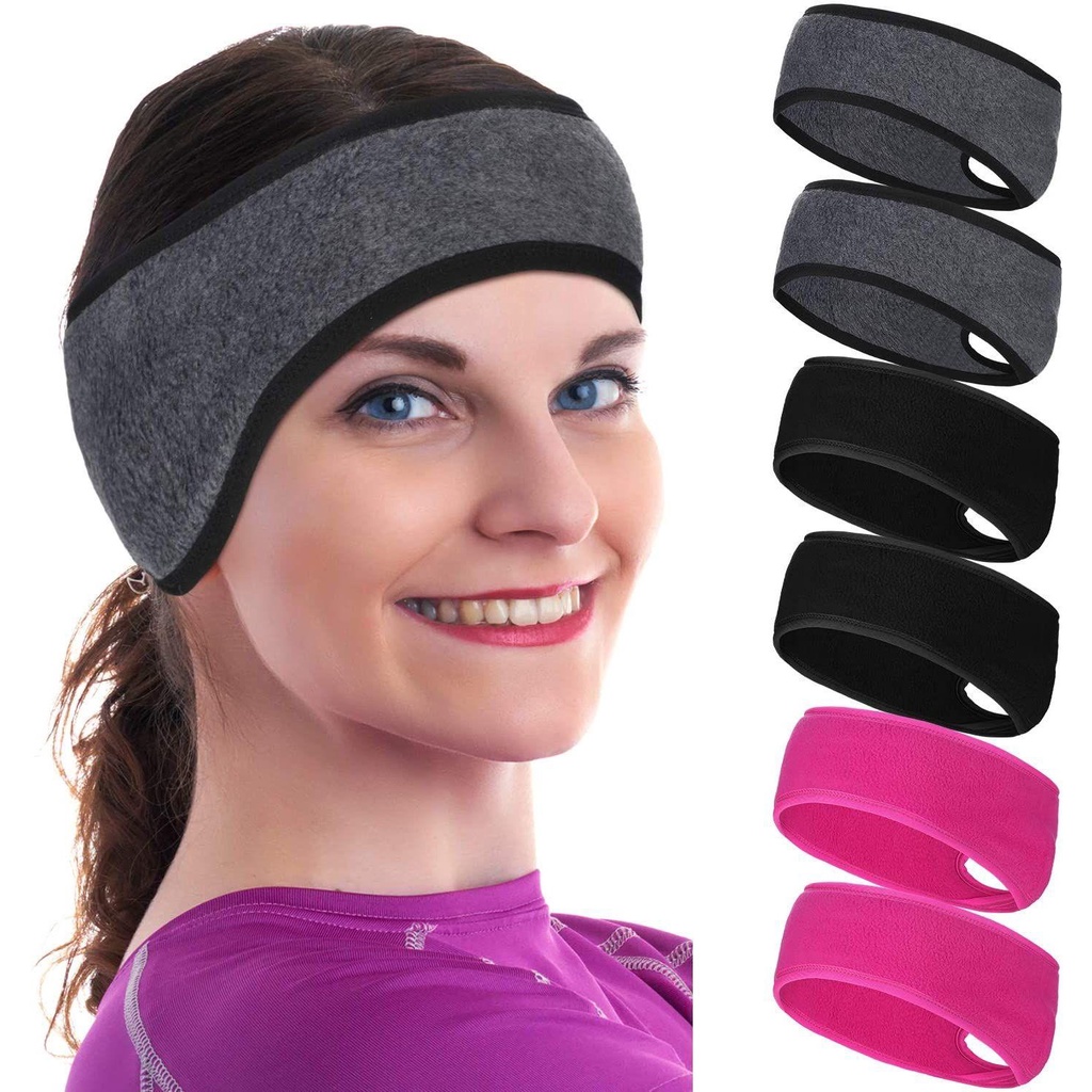 Băng Đô Cài Tóc Đuôi Ngựa Giữ Ấm Tai Cho Nữ