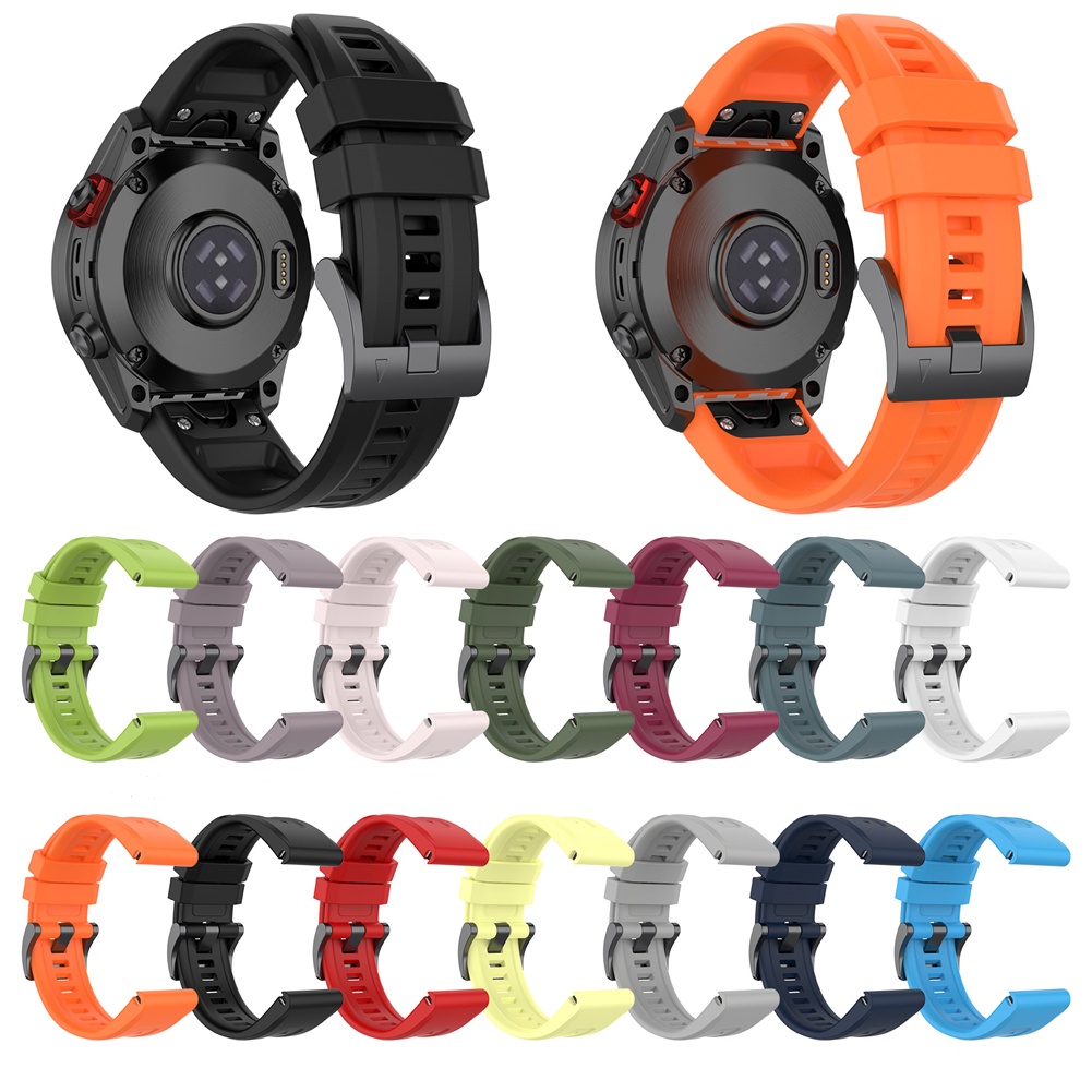 Dây Đeo Thay Thế Chất Liệu Silicon Phối Khóa Kim Loại Thời Trang Cho Garmin Fenix 7 7s 7x 20/22/26mm