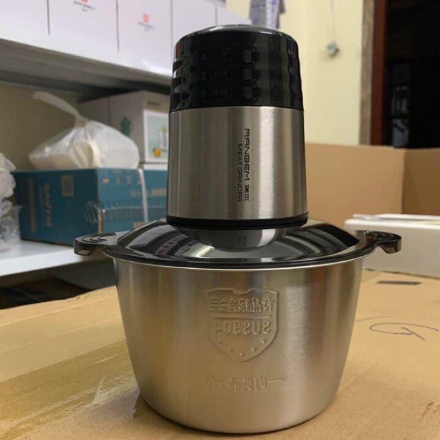 Máy Xay Thịt Đa Năng Cối 2L Inox 304,4 Lưỡi Dao Thép