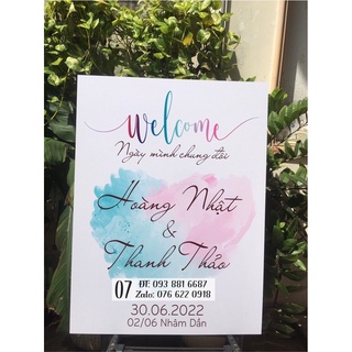 Bảng tên cô dâu - chú rể, bảng vu quy, bảng đính hôn, bảng formex quảng cáo