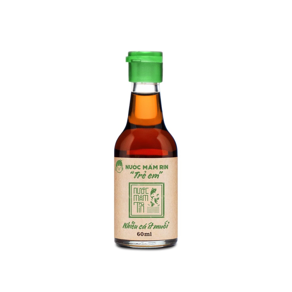 [ TRẺ EM TỪ 6 THÁNG ] Nước mắm Tĩn Trẻ Em Cho Bé Ăn Dặm độ đạm 42N lốc 10 chai thủy tinh mini 60ml/chai