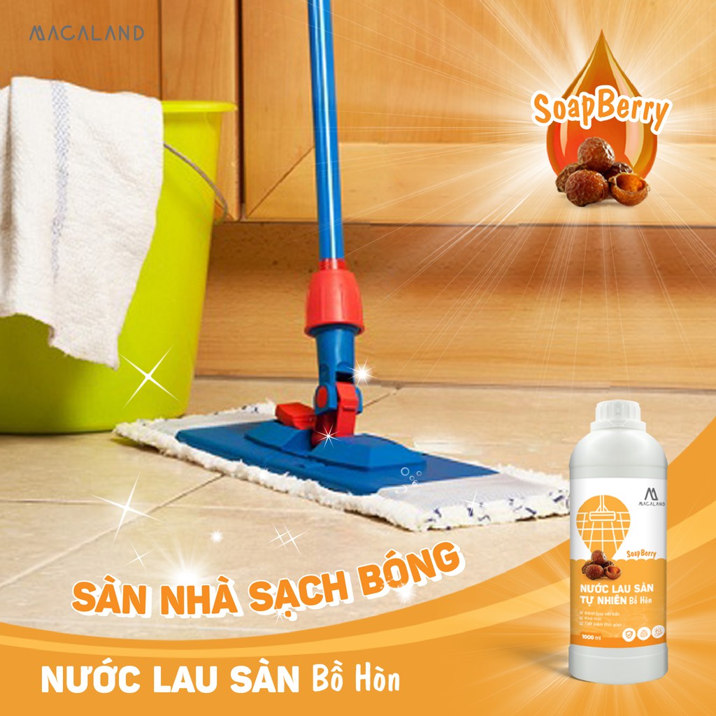 Nước lau sàn hữu cơ chiết xuất Bồ Hòn và tinh dầu Bạc Hà 1000ml JULYHOUSE đánh bay vết bẩn và khử mùi