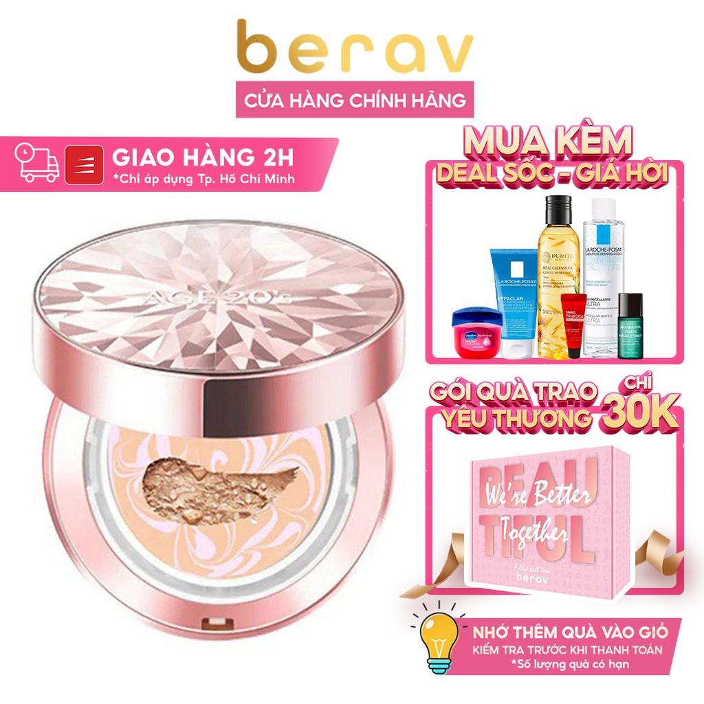 Phấn Nền Lạnh Age20’s Che Khuyết Điểm, Chống Nắng Hoàn Hảo Essence Cover Pact Original SPF 50+/PA+++ 12.5g ( Màu hồng )