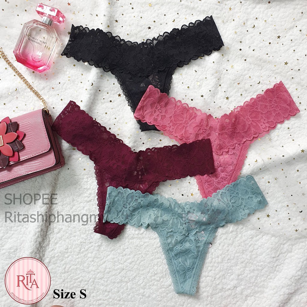 (SIZE S 91-96 CM) (Lọt khe 3 6) Quần lót Victoria Secret chính hãng, săn sale giá rẻ