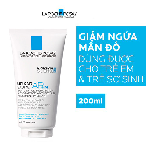 Kem Dưỡng Làm Dịu Dành Cho Da Bị Ngứa Mẩn Đỏ Bị Viêm Dùng Được Cho Trẻ Em Và Trẻ Sơ Sinh La Roche Posay Baume AP+M 200ml