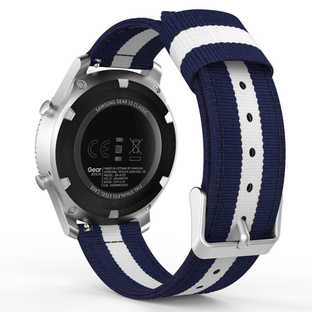 Dây Đeo Sợi Nylon Cho Đồng Hồ Thông Minh Gear S3 Frontier / Classic / Garmin Vivomove